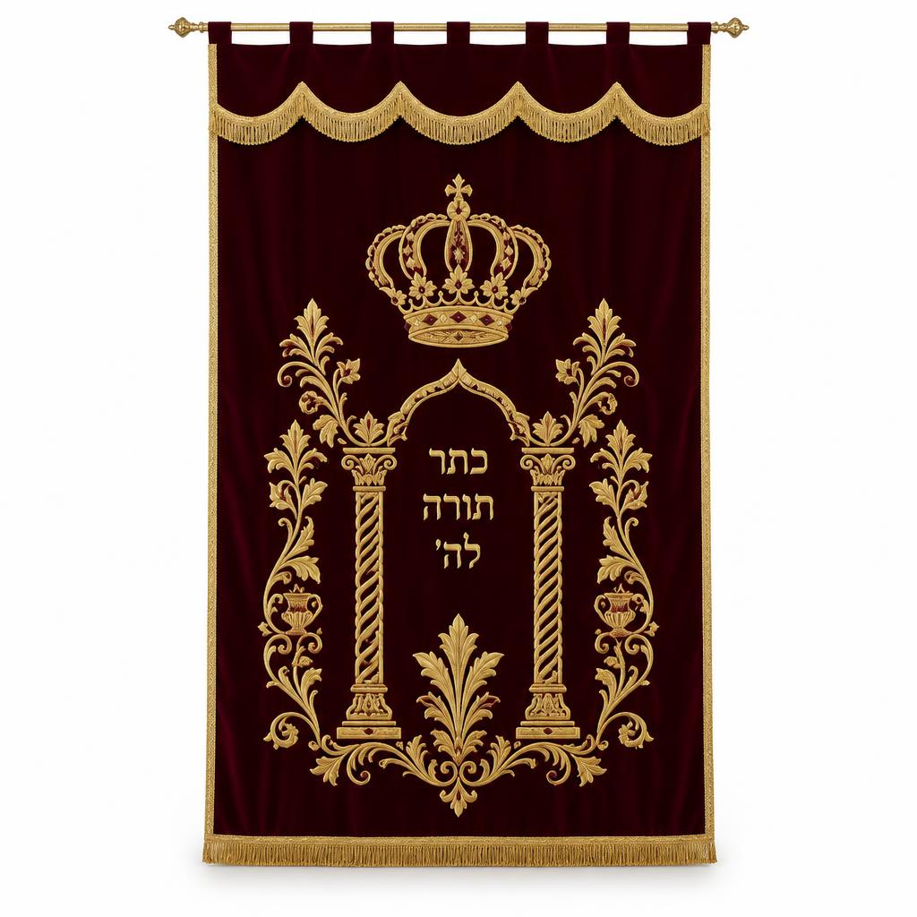 פרוכת קטיפה רקומה